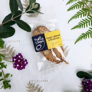 Ginger, Almond + Brazil Nut Biscotti by Molly Woppy